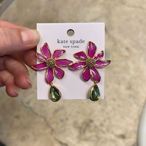 Brand New Kate Spade Wild Garden Floral Drop Earrings